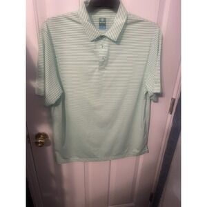 PRO TOUR GREEN STRIP COOLPLAY LARGE GOLF POLO SHIRT